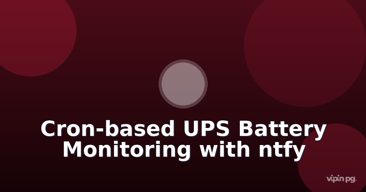 Implementing cron-based battery health monitoring for UPS systems with nut server and ntfy critical alerts