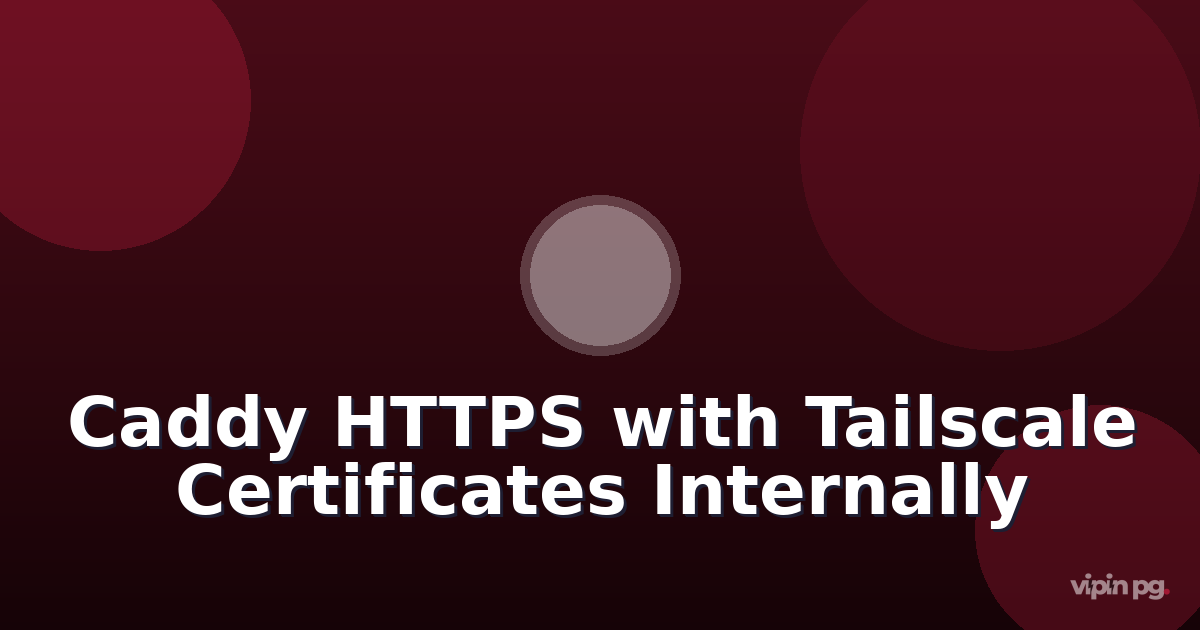 Configuring Caddy automatic HTTPS with Tailscale certificates for internal services without exposing ports to the internet