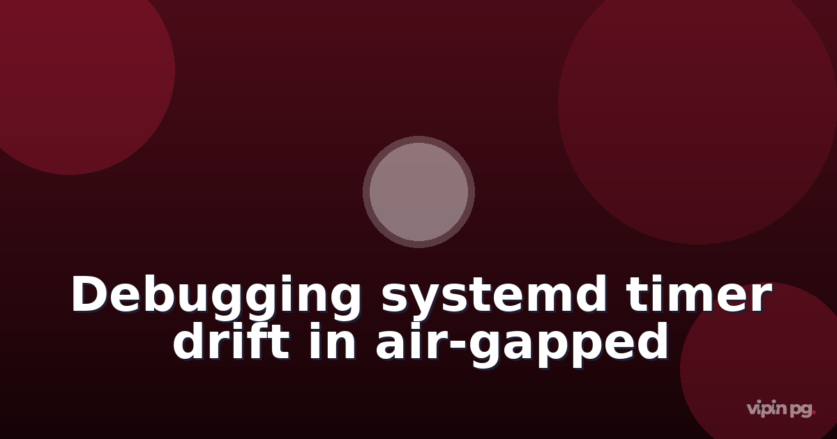 Debugging systemd timer drift in long-running bash scripts that sync data across air-gapped networks