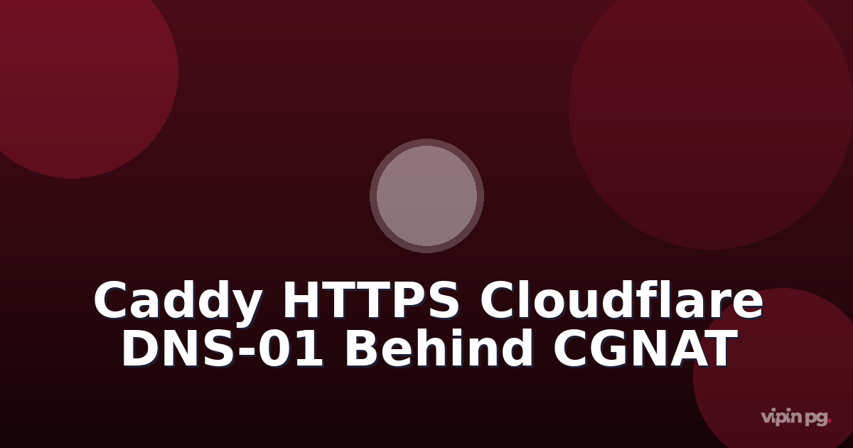 Setting up Caddy automatic HTTPS with Cloudflare DNS-01 challenge for internal services behind CGNAT without port forwarding