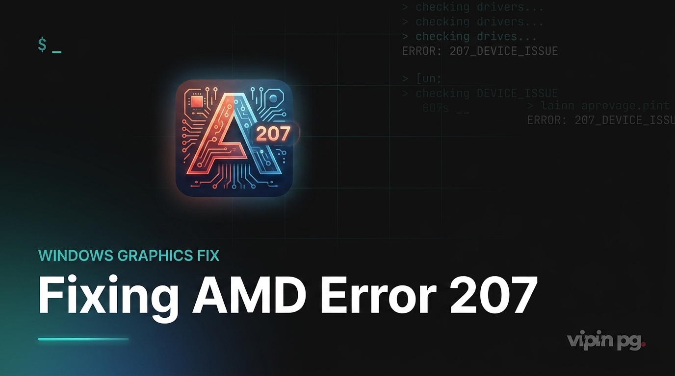 How to Fix AMD Error 207: Windows Detected a Potential Issue with Your Graphics Device