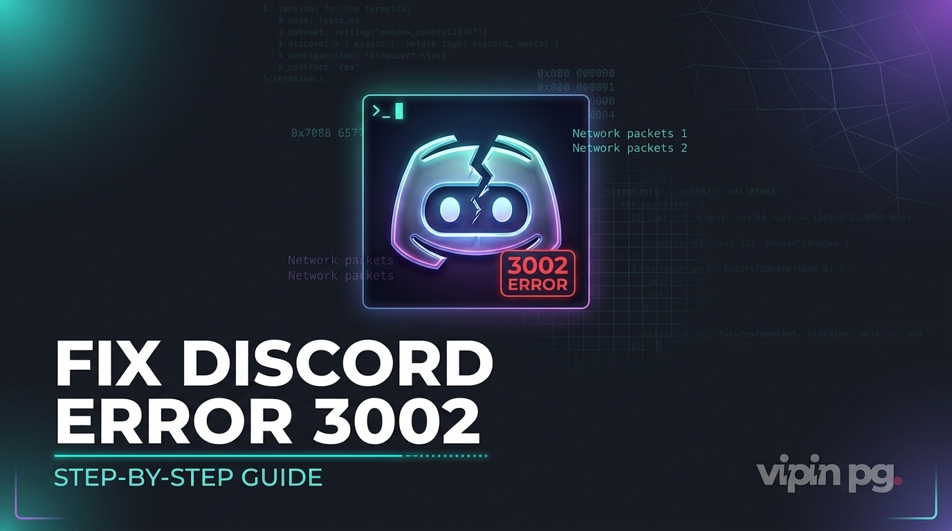 How to Fix the Discord Error 3002 (Error: 3002)